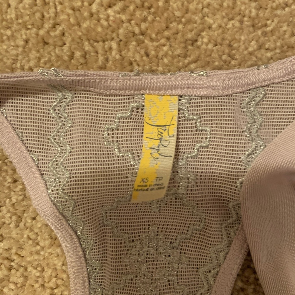 Free People Lavender Flowy tank top - Picture 3 of 4